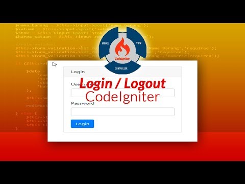 Membuat Login dan Logout dengan Codeigniter