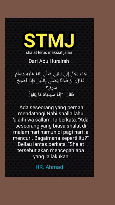 SHALAT DAPAT MENCEGAH PERBUATAN KEJI DAN MUNKAR