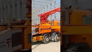 Concrete Pump &amp; Mixer Truck Working Together 💪 Full Concrete Pouring Action #Shorts