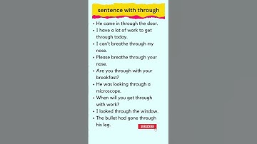 Sentence With Through. #shorts #englishspeaking