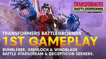 Transformers Battlegrounds Official Gameplay  - Starscream & Seekers Central City 1st Battle!