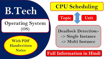 Deadlock Detection | #SingleInstance | #wait for graph | #Multiple Instance | Operating system