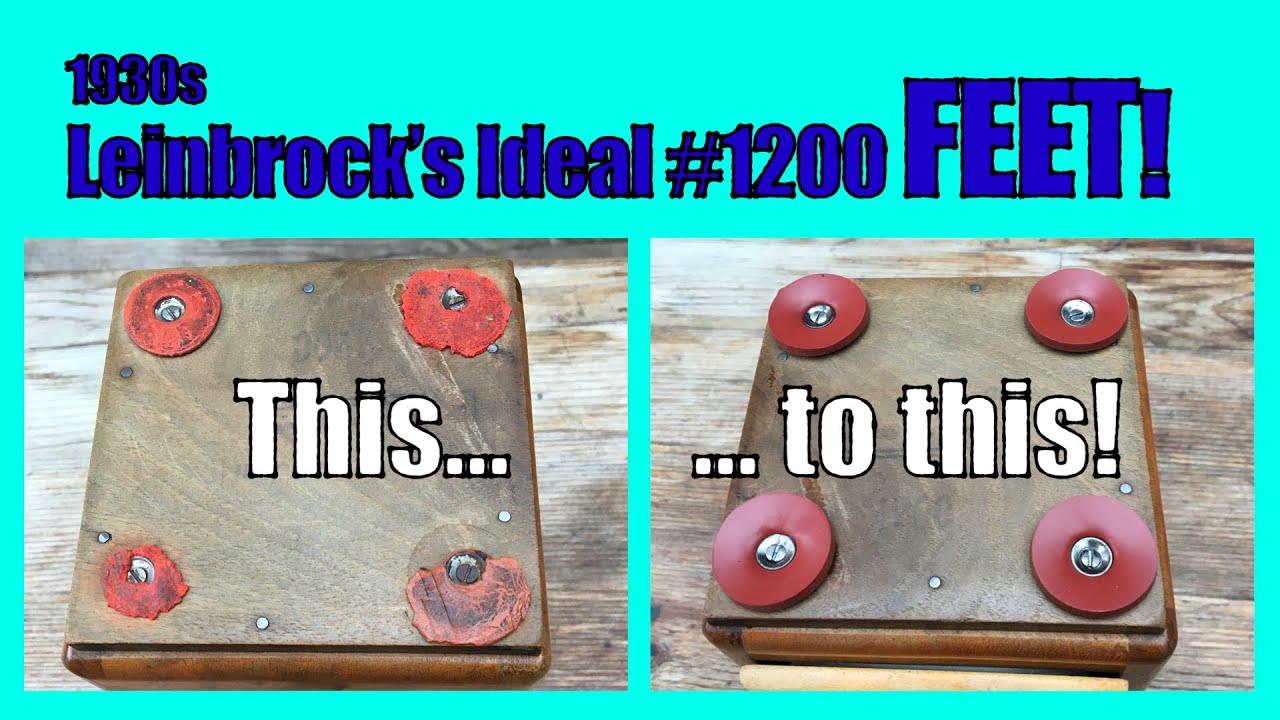 Vintage coffee grinder : 1930s Leinbrock's Ideal 1200 replacement feet