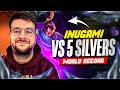 Challenger yasuo vs 5 silvers  game 24 ft inugami