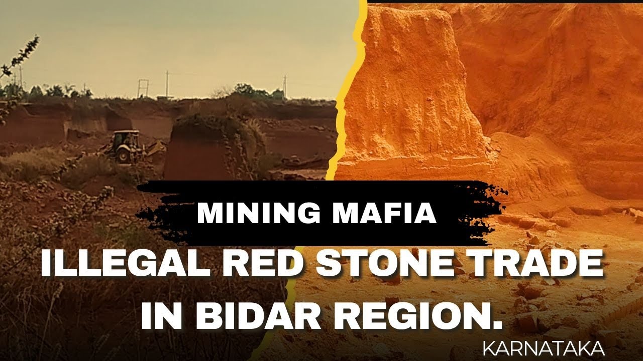 Red Rocks Bidar illegal Mining and Sale of Red stone in the Bidar Region - YouTube