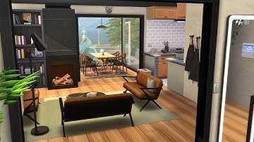 NORDHAVEN CAFE w/ APARTMENT (Sims 4 Businesses & Hobbies) ☕️🌆 Sims 4 Speed Build Stop Motion (NO CC)
