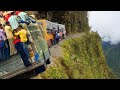 Crazy Bus VS Dangerous Roads | Bus Crossing Flooded River, Climbing Extremely Steep Hill & Muddy