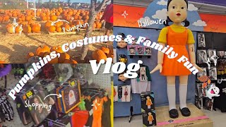 Family Fall Vlog: Pumpkin Patch Fun & Halloween Costume Shopping! #halloween #momlife #pumpkins 