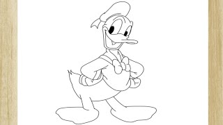 Desenhando o Pato Donald #draw #dibujo #rabisco #desenhos #desenhofaci