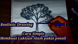 Tutorial Melukis Alam di Senja Hari, Versi Pensil Simple #art  #nature