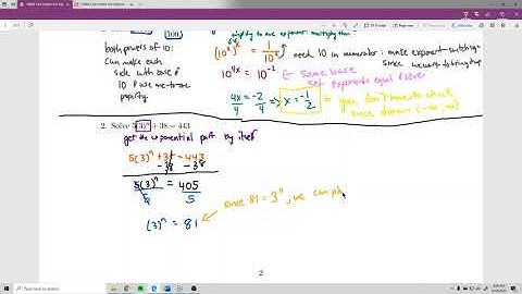Lecture Video for Exponential and Logarithmic Equations