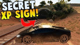 SECRET EXP SIGN LOCATION & TRAIN STOPPING?!  Forza Horizon 3  Hot Wheels DLC Gameplay  & FUNNY!