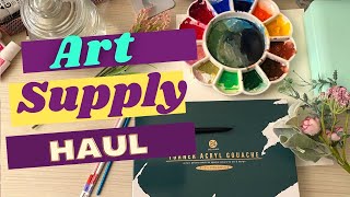 💫MINI ART SUPPLY HAUL|| TURNER ACRYLIC GOUACHE REVIEW AND SWATCHING