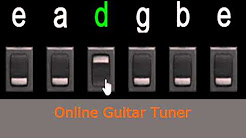 mini guitar tuner online (standar tunning)