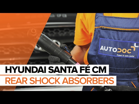How to change rear shock absorbers on HYUNDAI SANTA FÉ CM TUTORIAL | AUTODOC