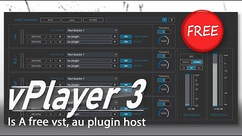 vPlayer 3 Is A free vst, au plugin host