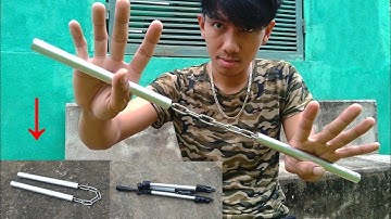 Làm "Côn Nhị Khúc" Từ Chân Kẹp Điện Thoại Bị Hỏng | Diy Nunchaku at home | Thắng Ninja