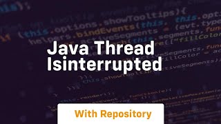 java thread isinterrupted