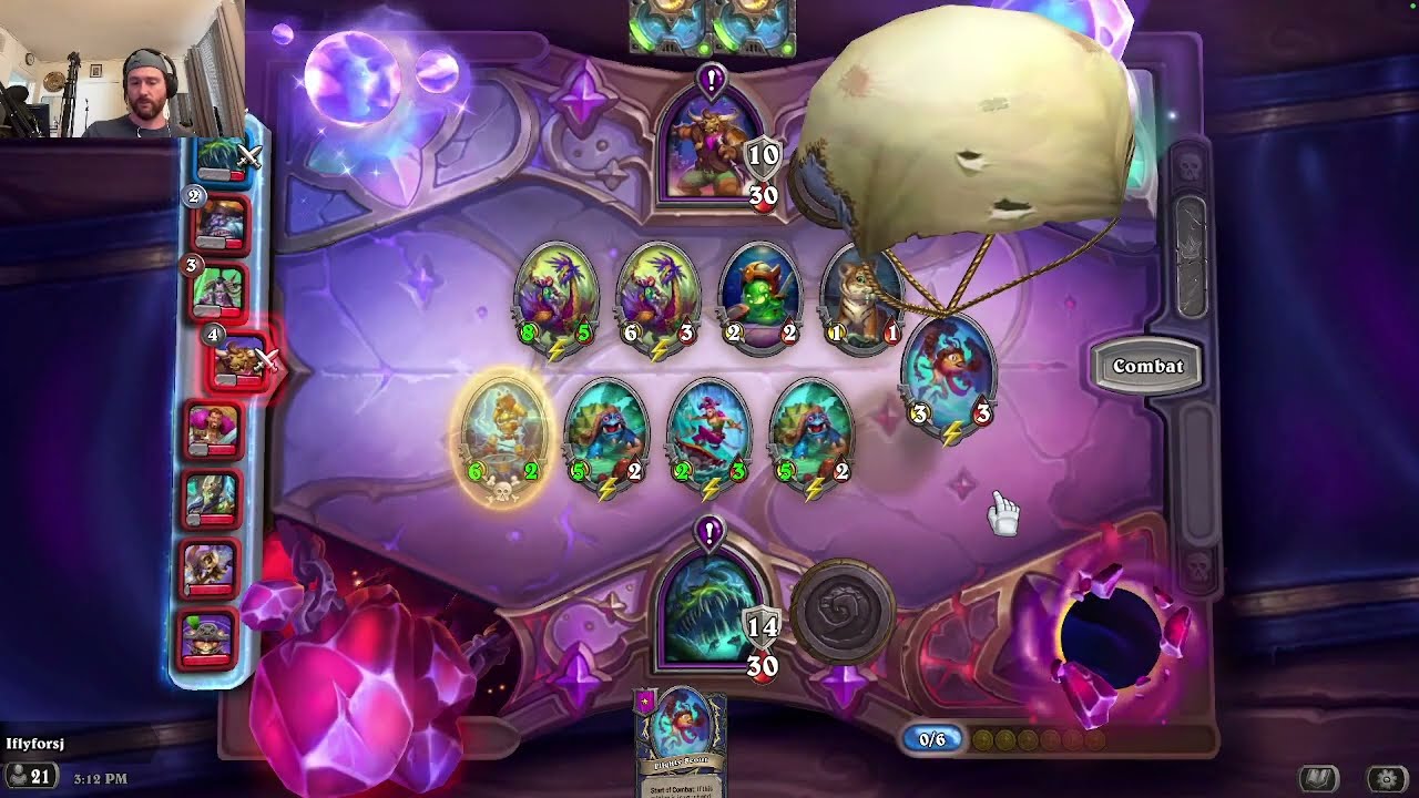 2X GOLDEN Hungry Snapjaw - Hearthstone Battlegrounds - Yogg-Saron Beasts with Stomping Stegodons