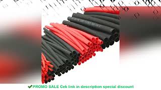 127PCS Black Red Heat Shrink Tubing 2:1 Assortment Polyolefin Tube Car Cable Sleeving Wrap Wire Kit