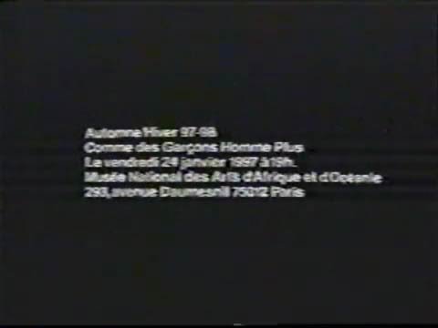 COMME des GARÇONS HOMME PLUS, Autumn/Winter 1997-98 - YouTube