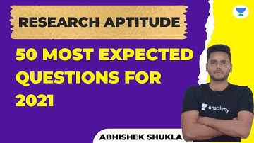 NTA UGC NET 2021 | Research Aptitude by Abhishek Shukla | Most Expected Questions For 2021