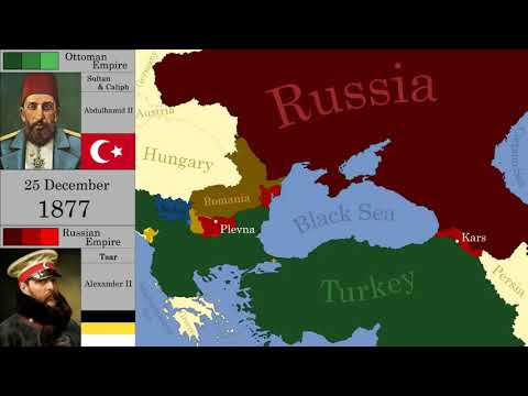 карта русско турецкой войны (1877-1878)