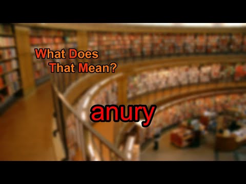 What does anury mean?