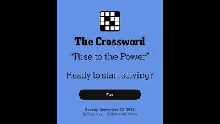 The New York Times Crossword 20/09/2026