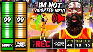MOST HATED REC RANDOM HATES on MY 99 PASS ACC & 99 MIDDY JAMES HARDEN BUILD in NBA 2K24