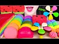 ASMR RAINBOW FOODS *WATERMELON SQUARE, RICE CAKE, CREPE CAKE 무지개 바람떡, 수박떡, 바람개비 초콜릿 먹방 JANE ASMR 제인