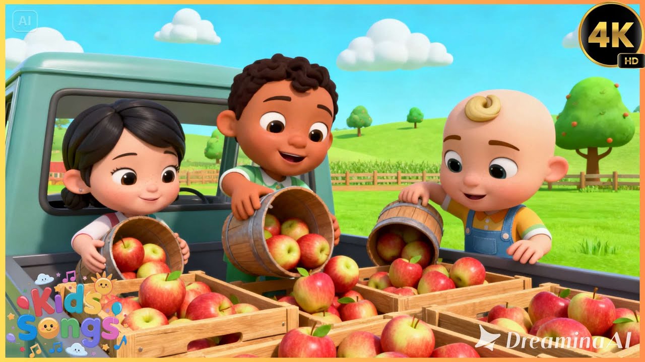 Kids Enjoy Apple Shop Supply Song 🍎🏪 | Fun Market & Fruit Learning Song for Kids 👧🧒