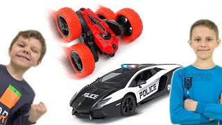 Полицейская машинка Lamborghini Aventador Police ловит трюковую машинку KS Drive