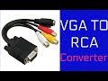 VGA to RCA Converter | VGA to AV Converter | RCA cable |s-video cable(Hindi)