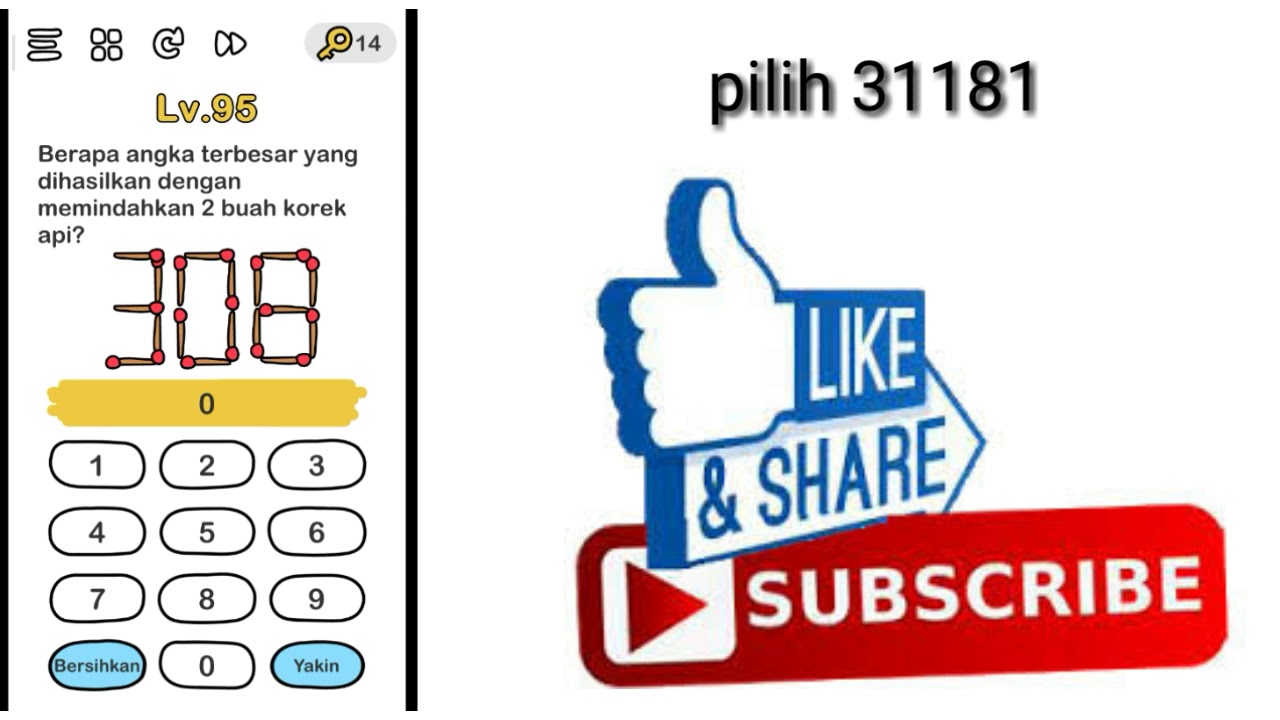 Kunci Jawaban Brain Out Memindahkan  2 Korek  Api  