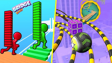 Bridge Race Vs Going Balls🪀🪀Walkthrough Android iOS Gameplay HTRE43