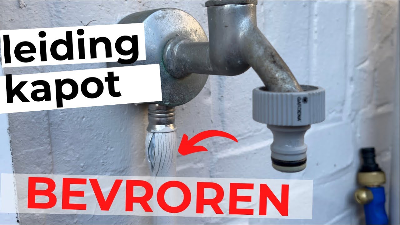 Ophef punch boiler Leer zelf een buitenkraan monteren die niet kapot kan vriezen - Vorstvrije  buitenkraan - YouTube