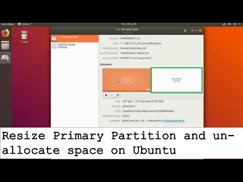 Resize Primary Partition and unallocate space on Ubuntu | Part #1 hqdefault