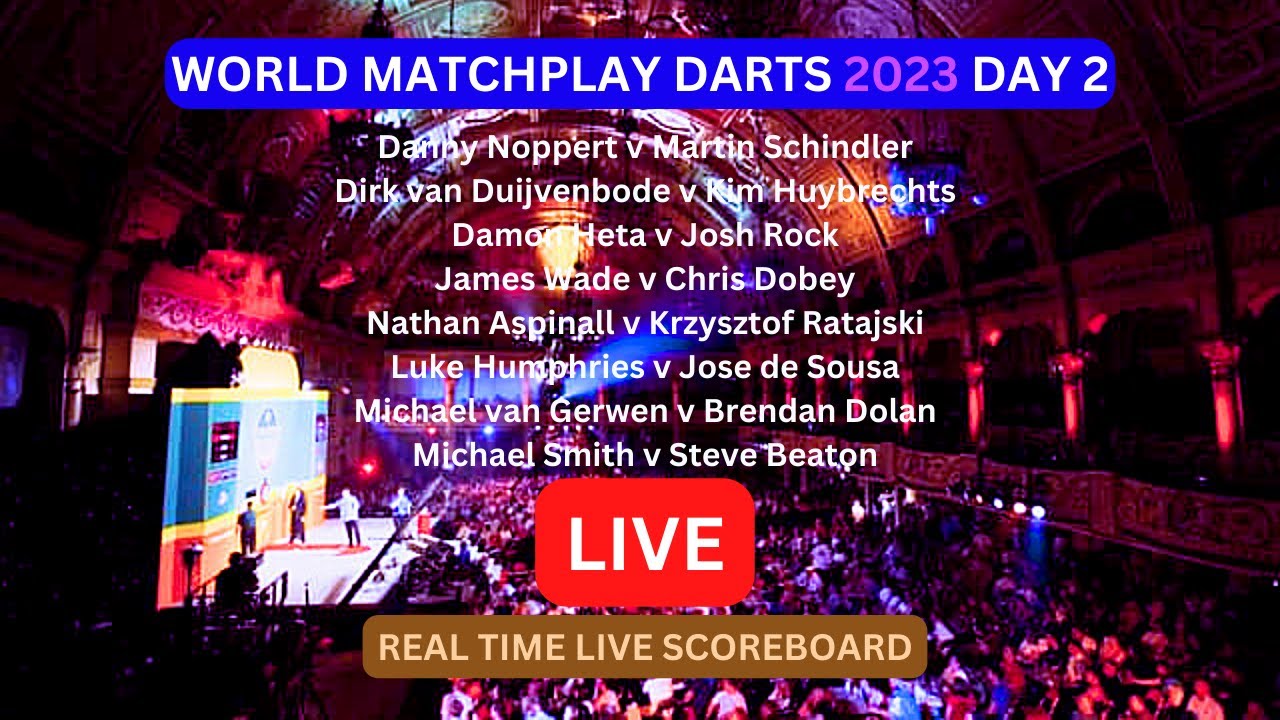 2023 World Matchplay Darts LIVE Score UPDATE Today Darts Day 2 Game Jul 16 2023