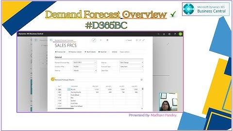 Demand Forecast "Overview" in Business Central | Part-1 #d365bc #sales #production #demandforecast