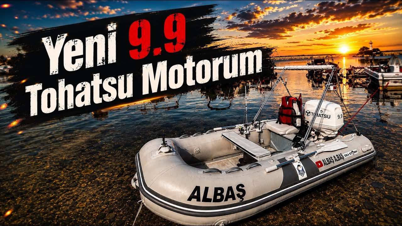 Yeni motorumuz Beyaz 9.9 Tohatsu hız denemesi | Sea Storm 330 bot
