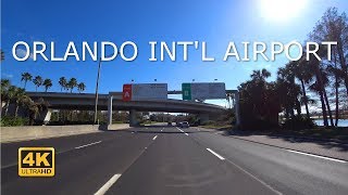 Driving around Orlando International Airport (4k) MCO