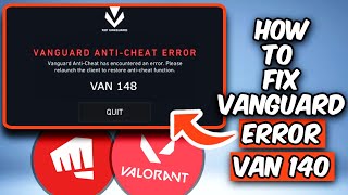 HOW TO FIX VALORANT ERROR CODE VAN 148 | FIX VALORANT VANGUARD ERROR (2026)