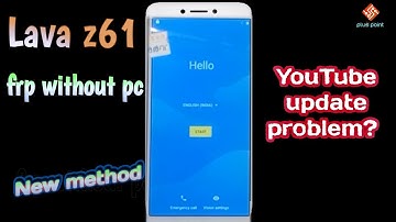 🤗Lava z61 google account unlock without pc ||YouTube update problem?  How to unlock?💥