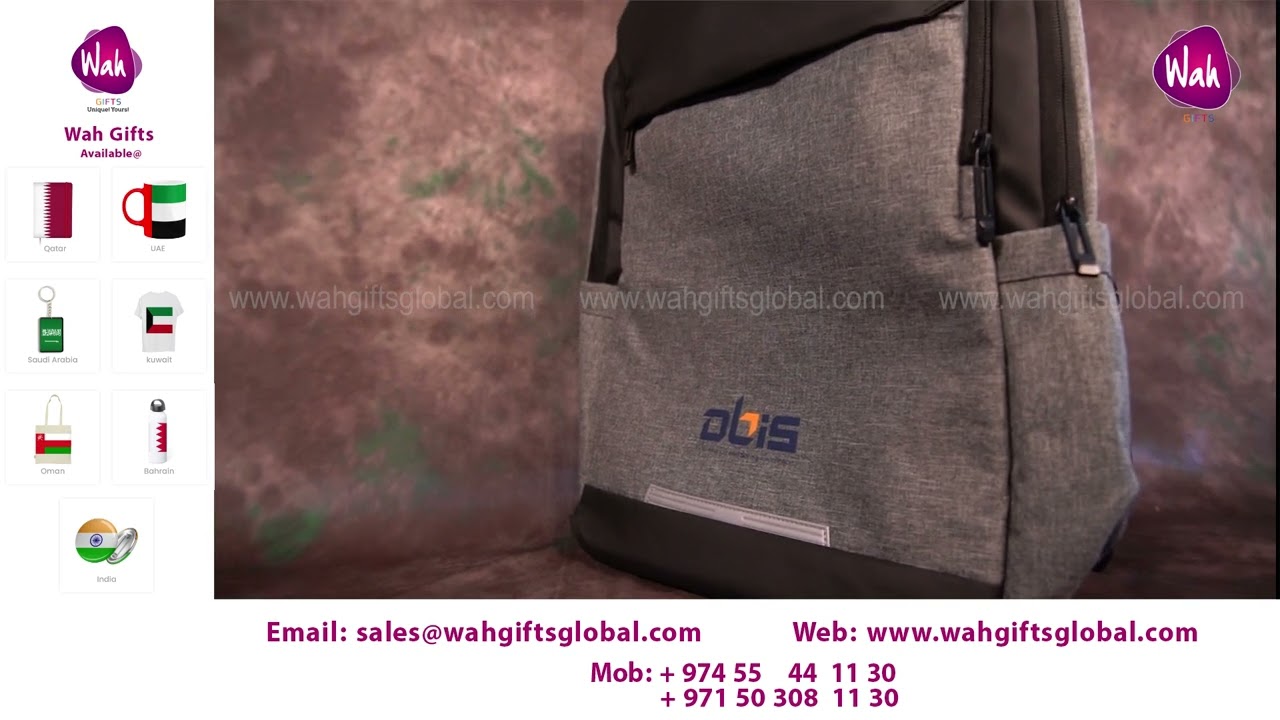 Custom Laptop Bag with Logo for ABIS | Personalized Backpack | Corporate Gifting | Wah Gifts