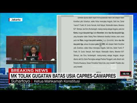 MK tolak Gugatan Batas Usia Capres Cawapres