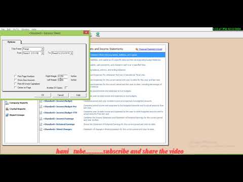 LESSON 35 how to generate report balance sheet statement - YouTube