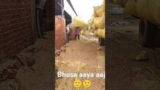 bhusa aaya aaj #shortvideo #cow #viralvideo #vlog #minivlog #youtubeshorts #farm #farming #reels