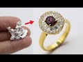 Custom gold plated engagement ring  making moissanite engagement ring