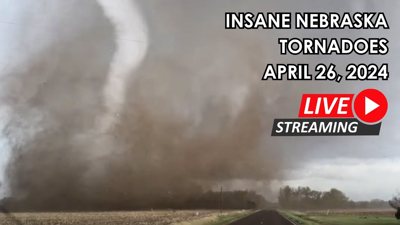 LIVE CHASE: TORNADO OUTBREAK IN NEBRASKA  - APRIL 26, 2024 {S-A}